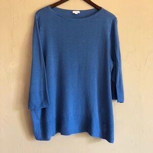 J. Jill. Summer sweaters.  One blue, one navy blue.  3XL.